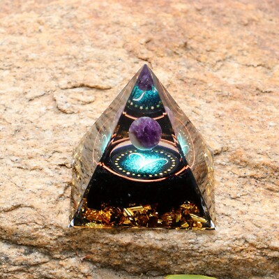 Constellation Orgonite Natural Pyramid Stone Crystal Energy Healing Reiki Chakra