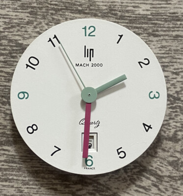 NEU ZIFFERBLATT + ZEIGER UHR LIP MACH 2000 FERSE QUARZ @ 30,40 MM DURCHMESSER