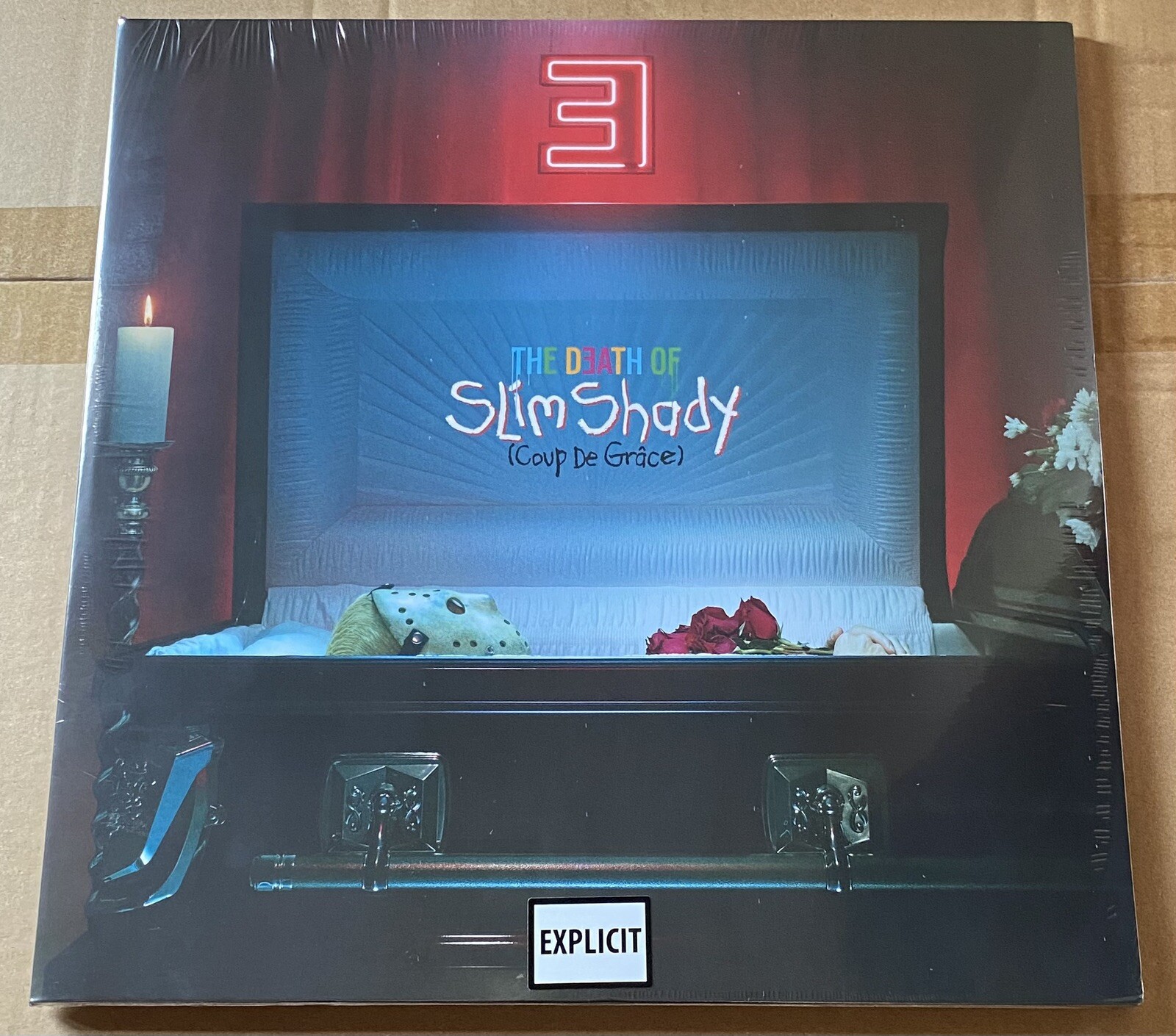 Eminem Death Of Slim Shady COUP DE GRACE SEA BLUE RUBY RED VINYL LP New Album