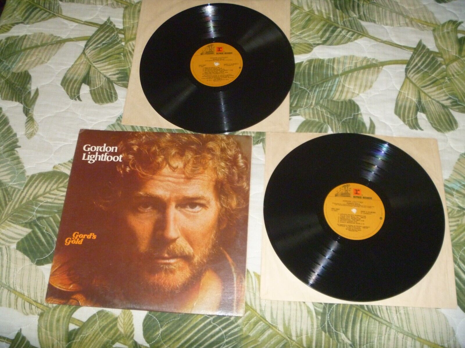 LOT VINYL LP ALBUM 70s ROCK GORDON LIGHTFOOT GORD'S GOLD VG++ BEST OF GATEFOLD