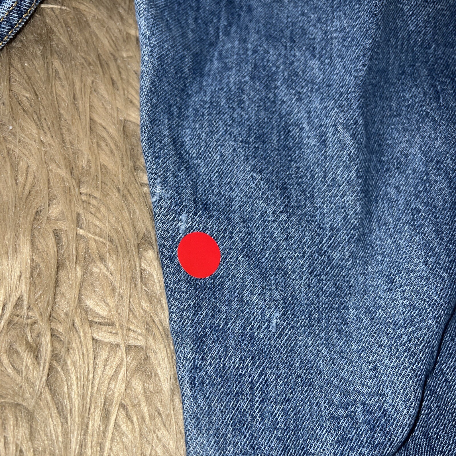 LEVI'S 505 Loose Fit Straight Leg Denim Mens Blue Jeans 36x32 Blank Tag Rare image 6