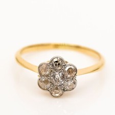 Ring 750/18K Gelbgold Diamant Rosenschliff 0,56ct W/SI Gr.55 - Wert 2.000€