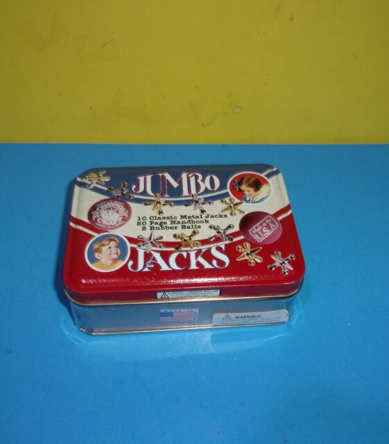 10 Jumbo Toy Jacks 2 Balls 20 PG Handbook-channel Craft Classic Collector Tin for sale online