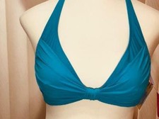 Gottex Halter Bikini Swim Top 8 Wireless Turquoise 12BE-E47R