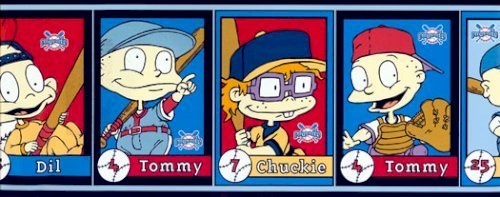 Nickelodeon Rugrats Baseball Wallpaper Border Sports Kids Bedroom