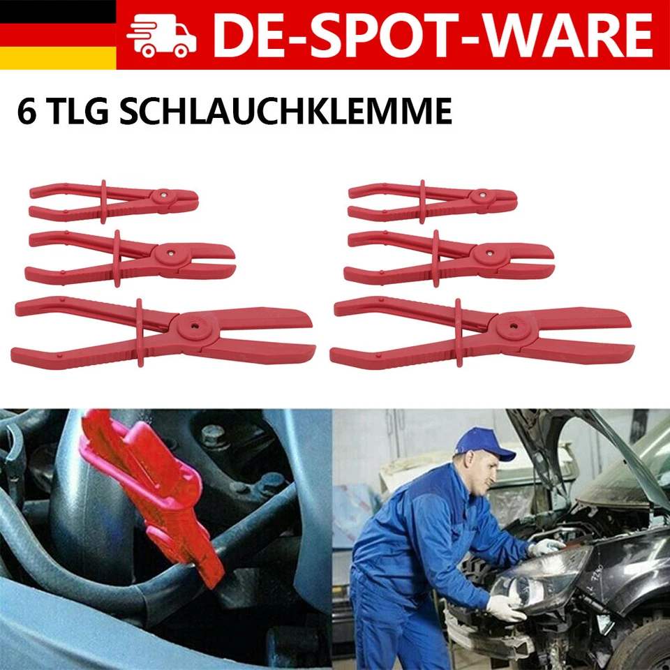 6 tlg Schlauchklemmen Zangen Abklemmzange Schlauch Abklemmen Klemmzange Set DHL - Bild 4 von 4