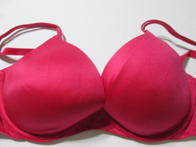 Victoria Secret Bra Size 34D Red Underwired Push-Up Adjustable Straps Lingerie