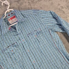 Robert Graham Button Down Shirt Gingham Check Long Sleeve Designer L