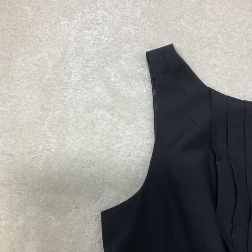 Lands End Womens Size 4 Black Dress Pleated Bust Round Neck Sleeveless - Picture 8 of 10