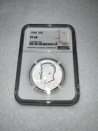 1964 KENNEDY HALF DOLLAR PF68 50C NGC CERTIFIED OUTSTANDING CONDITION