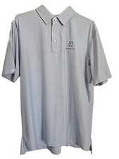 Straight Down Golf Polo Size L Performance Light Blue Performance