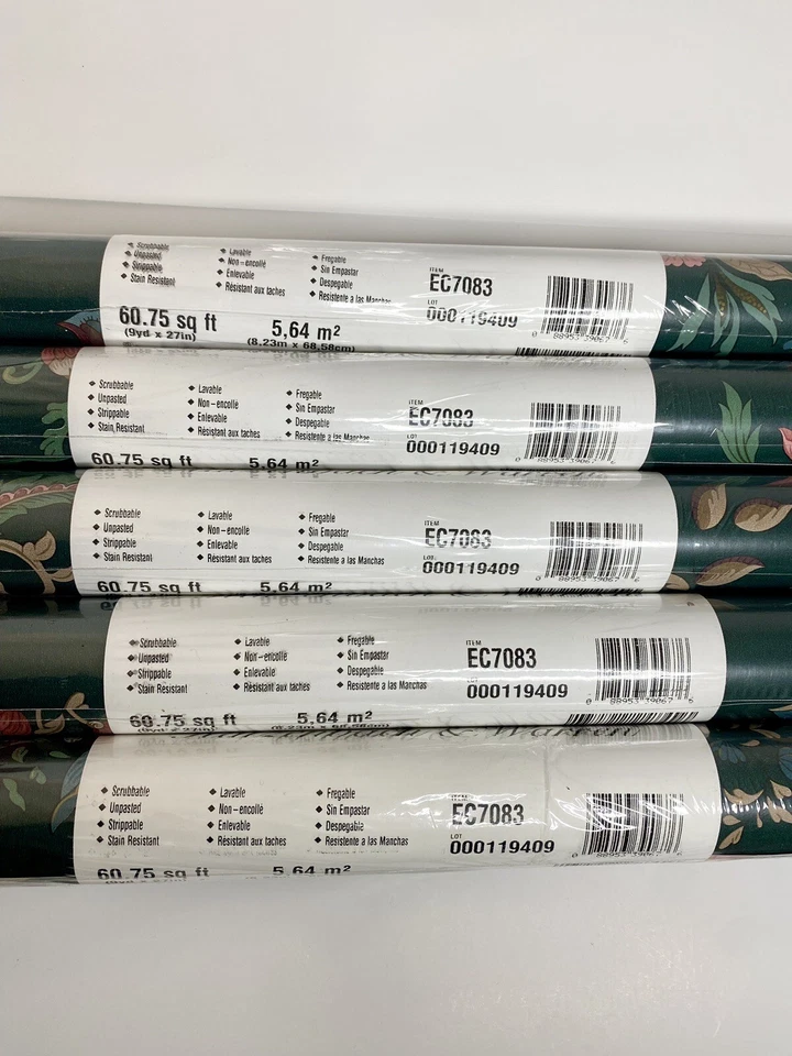 5 Papel Pintado Imperial Katzenbach & Warren De Colección Bosque Verde Oscuro Academia Moody Foto 3 de 4