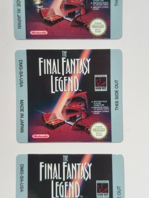 The Final Fantasy Legend - Ersatz Game Boy Cartridge Label