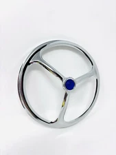 One  7 Inch Headlight Cover Lucas Style Tri Bar Blue Dot