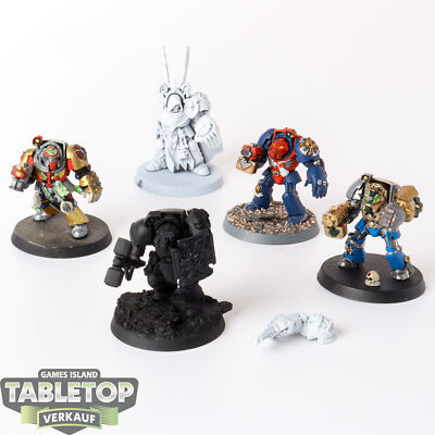 Dark Angels - 5 x Deathwing Command Squad - teilweise bemalt