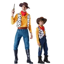 Toy Story Woody Halloween Cosplay Costume Cowboy Men's Cloth Outfit 6pcs Set