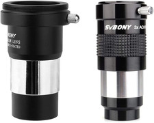 1.25 Inch 2X Barlow Lens Bundle with 3X Barlow Lens, the Multi Coated