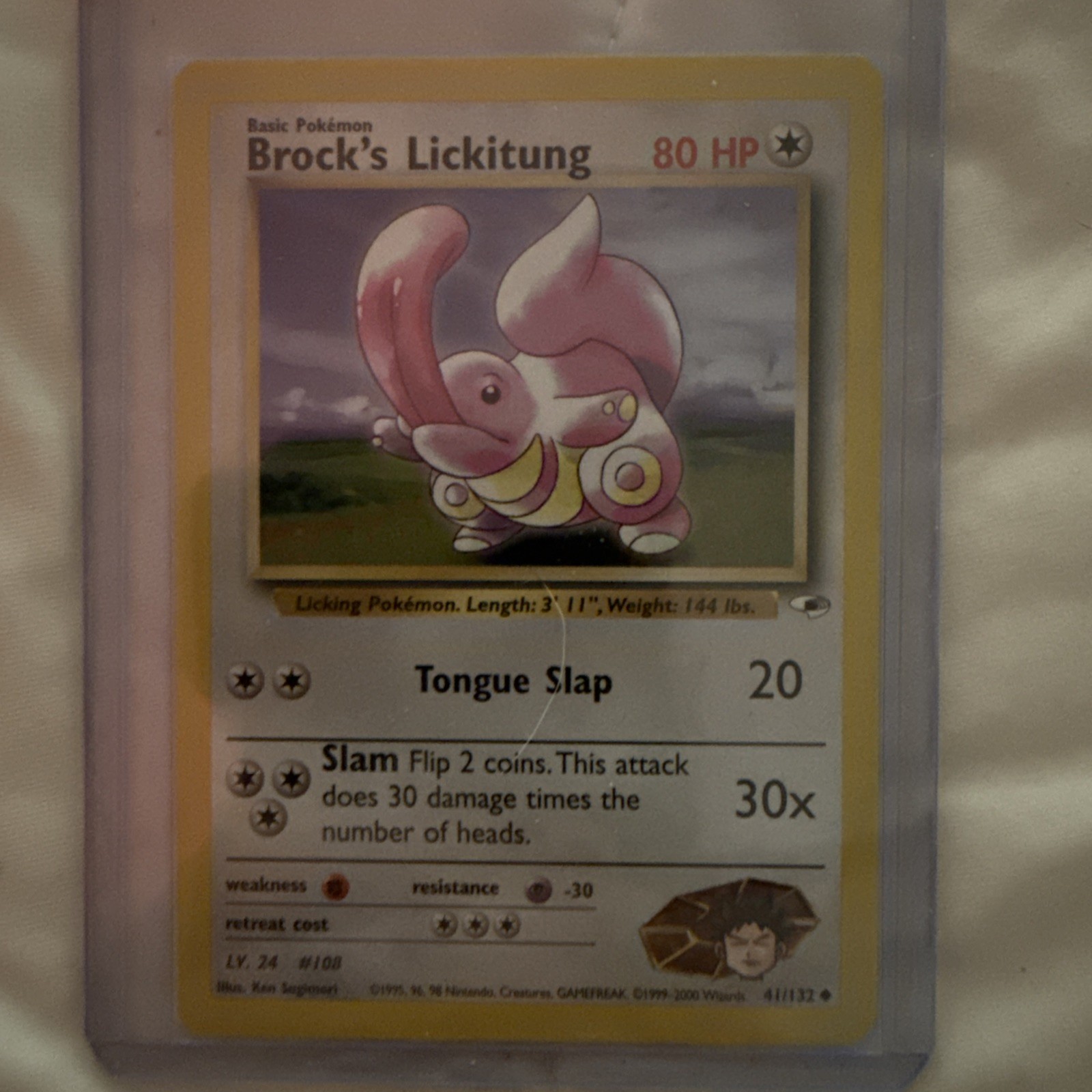 Pokémon TCG: Gym Heroes Brock's Lickitung Uncommon Card 41/132
