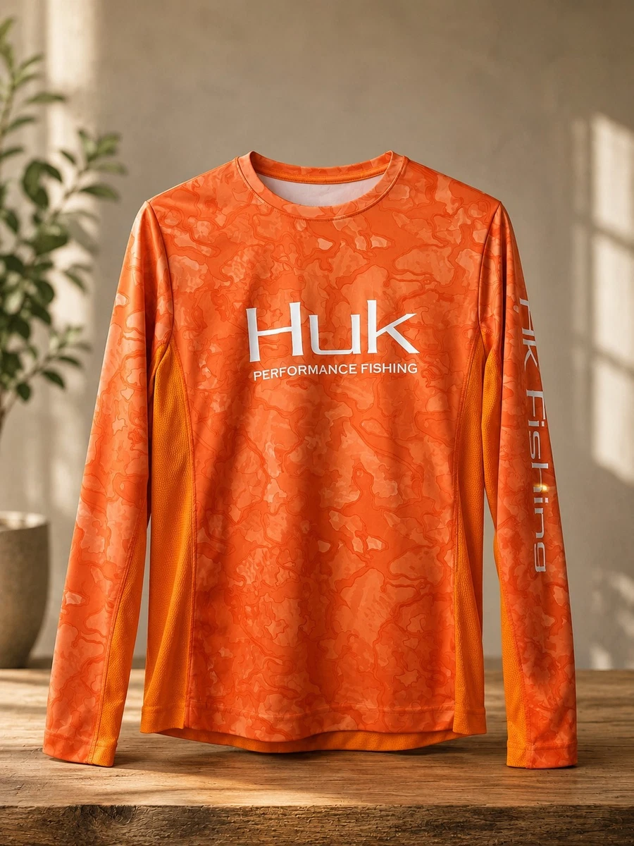 Las mejores ofertas en Camisas y tops de pesca de manga larga Huk