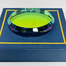 Disney Arribas Brothers Round Multi Coloured Crystal Display Stand MIB Retired