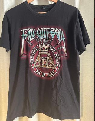 Fall Out Boy T-Shirt Nothing But Death Do Us Part Crown Logo Pop Punk PA10719