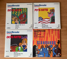 LOT OF 4 PC Pioneer Laser Discs 8" Karaoke Video Sing Along 50's 70's 80's Hits
