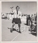 Soldier Dressed as a Woman Military Fun Hockey Game Real Photo 81x92mm