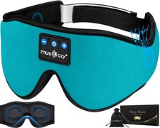 MUSICOZY Sleep Headphones 3D Bluetooth 5.4 Headband 1 Count Pack of 1 , Blue