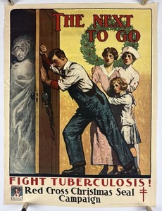 FIGHT TUBERCULOSIS RED CROSS World War 1 Poster (Fine-) 1919 15x20 WWI Bonds 1C
