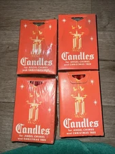 Lot of Vtg 4 Inch Candles For Swedish Angel Chimes-Boxes of 12 -2 Red, 2 White