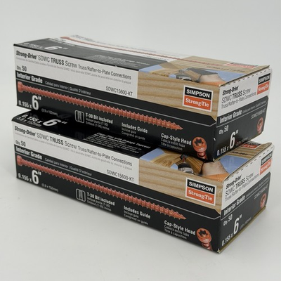 #ad #ad Simpson Strong Tie SDWC15600 KT 6quot; Strong Drive Truss Screws 50ct Lot Of 2 Boxes $49.97