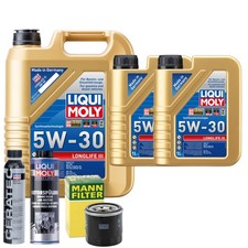 Motoröl 5W30 LIQUI MOLY Longlife Iii 7L +MANN Ölfilter +Spülung +Cera Tec