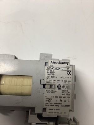ALLEN BRADLEY 100-C23Z*10 SER C CONTACTOR T-672