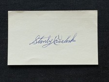 Stan Coveleski Signed 3x5 Index Card JSA COA Baseball Hall of Fame