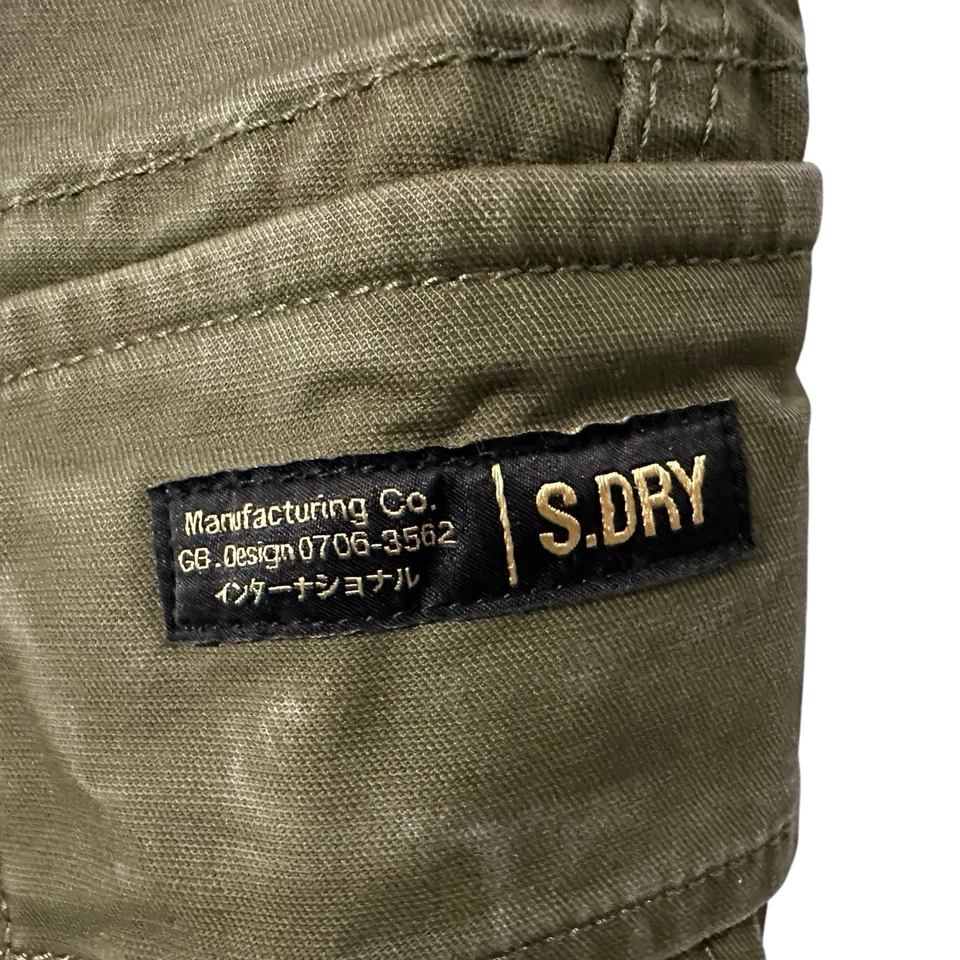 Superdry Hombre Pantalones Cortos Cargo Talla 36 Verde Utilitario Militar Foto 4 de 4