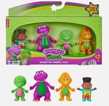 Barney's World Hey Friends Pack Set 4 Toy Figures JHB26 Mattel Fisher Price NIB