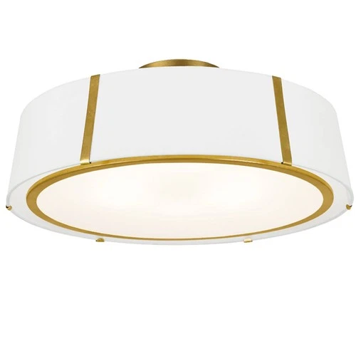 Crystorama Fulton 24" Wide Antique Gold Drum Ceiling Light - Picture 4 of 6