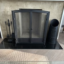 Fire Guard, Coal Scuttle And Tools