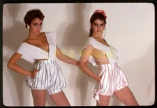 Danish Model RENÉE SIMONSEN & JULIE WOLFE Original 1980 Malinowski 35mm Slide A1