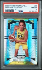 2020 PANINI PRIZM WNBA HYPER PRIZM #70 BREANNA STEWART PSA 8
