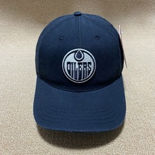 American Needle Edmonton Oilers NHL Cap Strapback Navy Blue One Size Retro