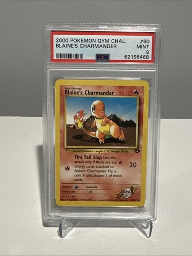 Blaine's Charmander (Unlimited) graded PSA 9 for sale on eBay
