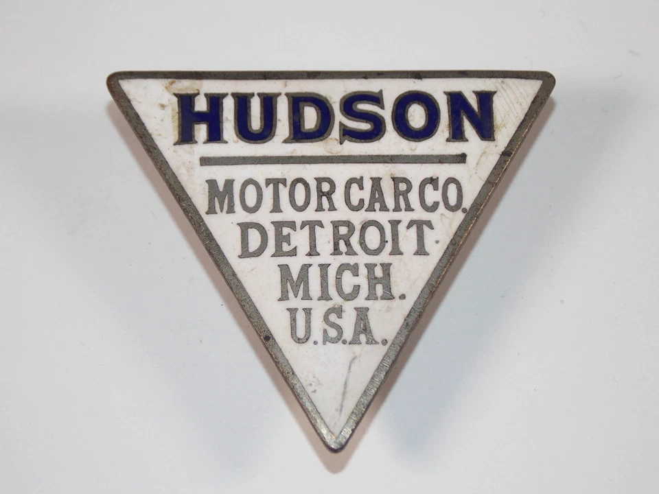 Raro 1923-1926 Hudson Motor Car Super Six Radiador Emblema Automotriz Insignia Logo Foto 2 de 4