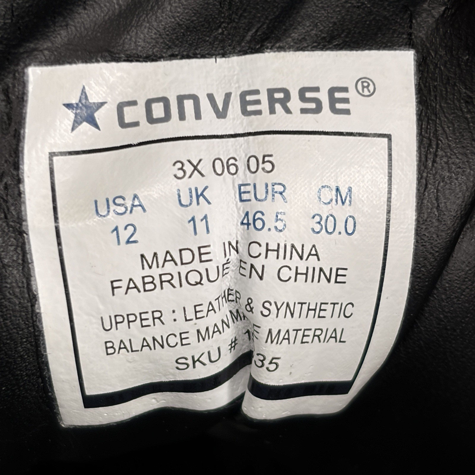 Converse All Star Low Strap Sneakers White Black Men’s 12 Leather thumbnail 7