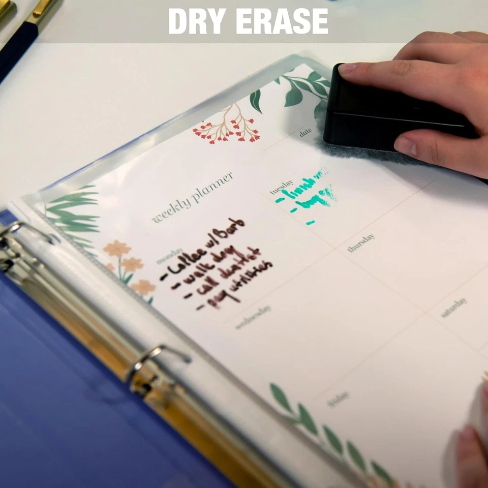 Samsill Heavy Duty Sheet Protectors for 3 Ring Binders, 8.5 X 11 Clear Page Prot - Image 4 of 4