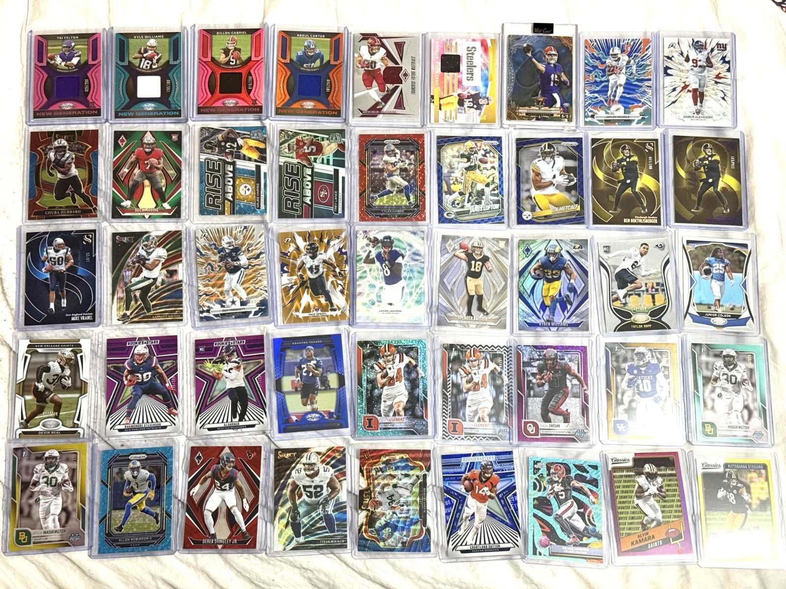2025 prizm absolute chrome certified dart stroud mahomes allen maye auto jsy lot view 3