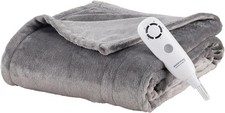 Berkshire Blanket Heated Throw Reversible Loftmink Velvety Fleece Electric Bla