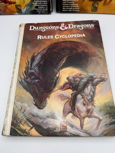 Rules Cyclopedia Hardcover Dungeons & Dragons 1991 TSR D&D 1071 +2 Books Damaged - Picture 2 of 23