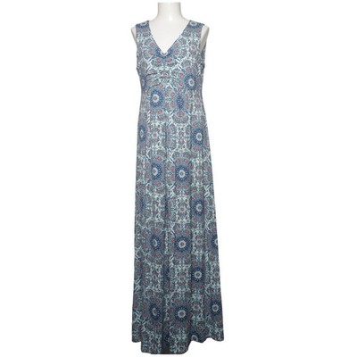 Talbots, Maxikleid, Größe: L, Blau/Mehrfarbig, Elasthan/Viskose, Blumen #Rn6