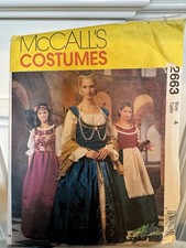 McCalls 2663 Medieval Renaissance Costume Childs Sz 4 Sewing Pattern FF Uncut